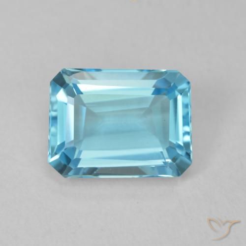 2.04ct طبيعي الأزرق السويسري توباز, قص الزمرد, VVS