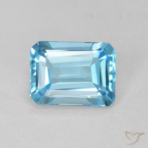 1.81ct طبيعي الأزرق السويسري توباز, قص الزمرد, VVS