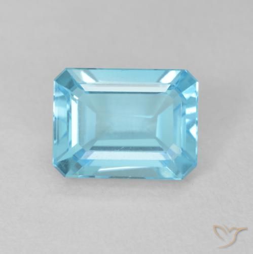 2.02ct طبيعي الأزرق السويسري توباز, قص الزمرد, VVS