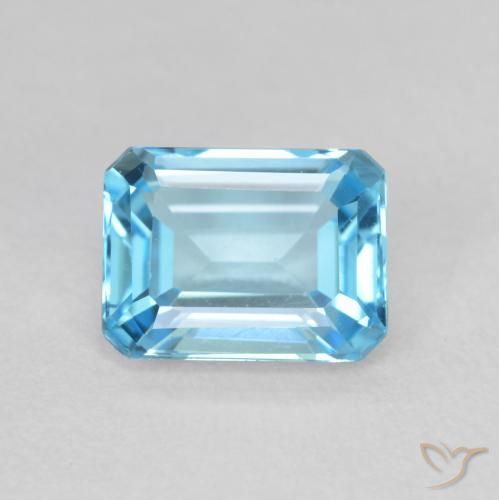 1.99ct طبيعي الأزرق السويسري توباز, قص الزمرد, VVS