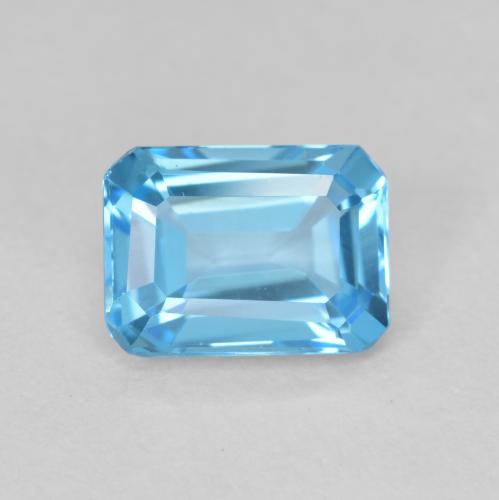 1.90ct طبيعي الأزرق السويسري توباز, قص الزمرد, VVS-VS