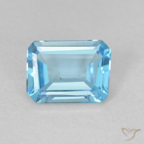 1.62ct طبيعي الأزرق السويسري توباز, قص الزمرد, VVS