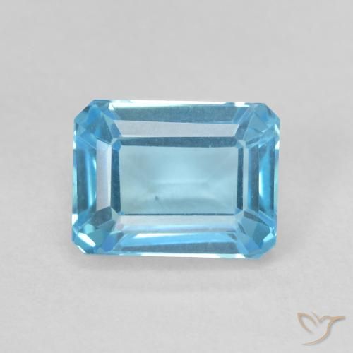 2.23ct طبيعي الأزرق السويسري توباز, قص الزمرد, VVS