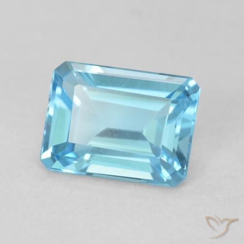 1.81ct طبيعي الأزرق السويسري توباز, قص الزمرد, VVS