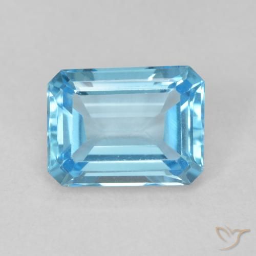 1.77ct طبيعي الأزرق السويسري توباز, قص الزمرد, VVS