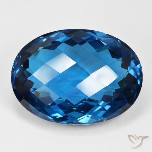 107.50ct طبيعي أزرق لندنى توباز, بيضوي, IF