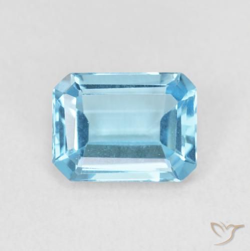 1.80ct طبيعي أزرق المايا غامق توباز, قص الزمرد, VVS