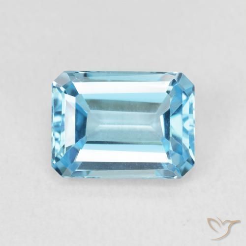 2.09ct طبيعي الأزرق السويسري توباز, قص الزمرد, VVS