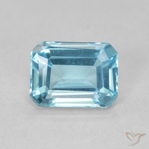 1.78ct طبيعي الأزرق السويسري توباز, قص الزمرد, VVS