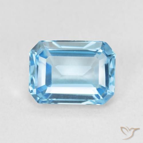 1.80ct طبيعي الأزرق السويسري توباز, قص الزمرد, VVS