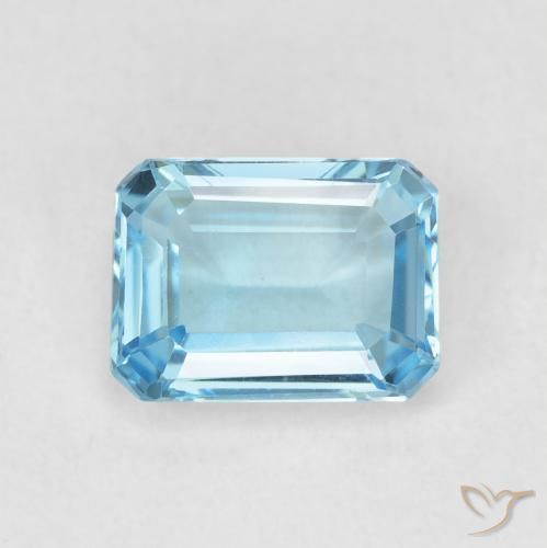 1.80ct طبيعي الأزرق السويسري توباز, قص الزمرد, VVS