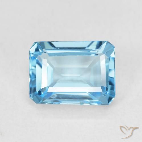 2.04ct طبيعي الأزرق السويسري توباز, قص الزمرد, VVS