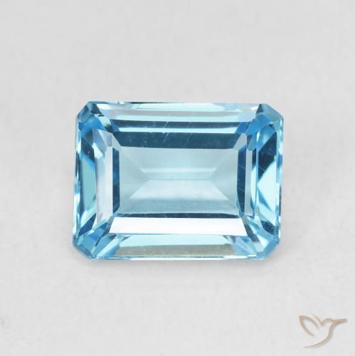 1.99ct طبيعي الأزرق السويسري توباز, قص الزمرد, VVS