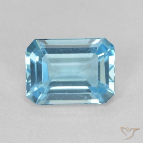 1.81ct طبيعي الأزرق السويسري توباز, قص الزمرد, VVS
