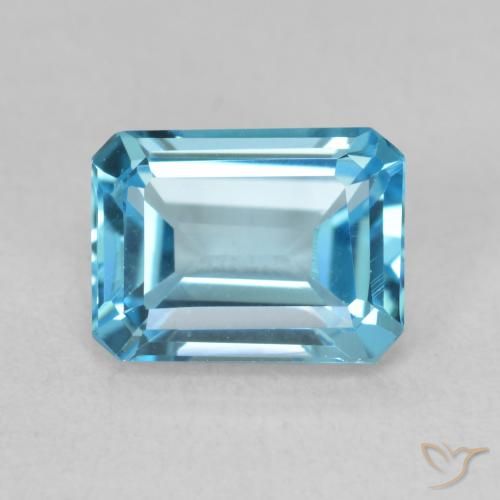 1.99ct طبيعي الأزرق السويسري توباز, قص الزمرد, VVS