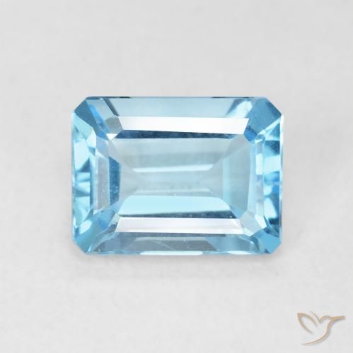 1.79ct طبيعي الأزرق السويسري توباز, قص الزمرد, VVS