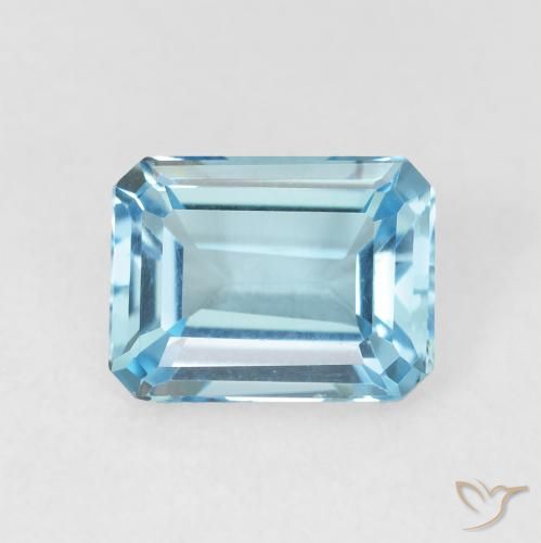 2.04ct طبيعي أزرق سماوى توباز, قص الزمرد, VVS