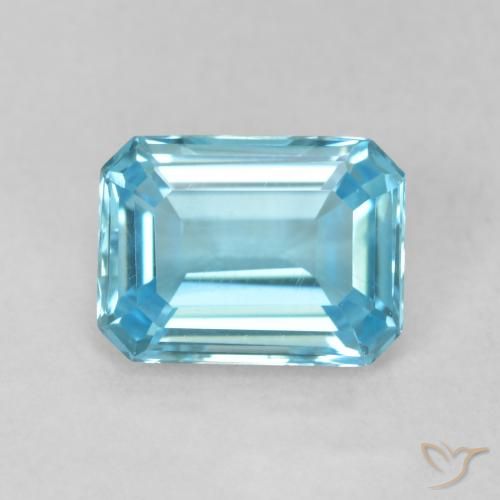 1.82ct طبيعي أزرق سماوى توباز, قص الزمرد, VVS