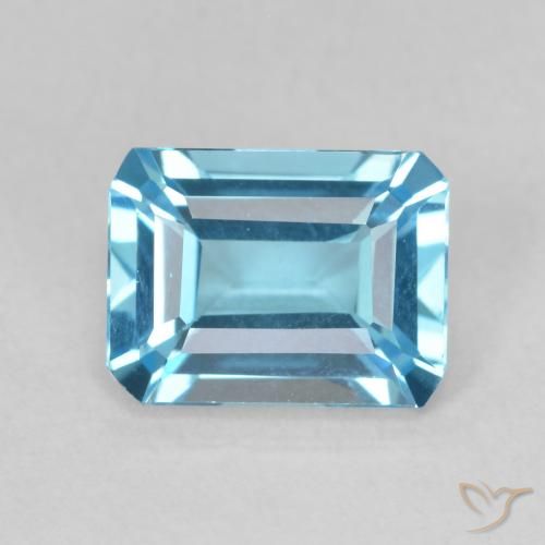 1.94ct طبيعي الأزرق السويسري توباز, قص الزمرد, VVS