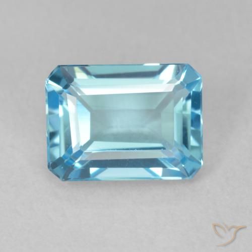 1.88ct طبيعي الأزرق السويسري توباز, قص الزمرد, VVS