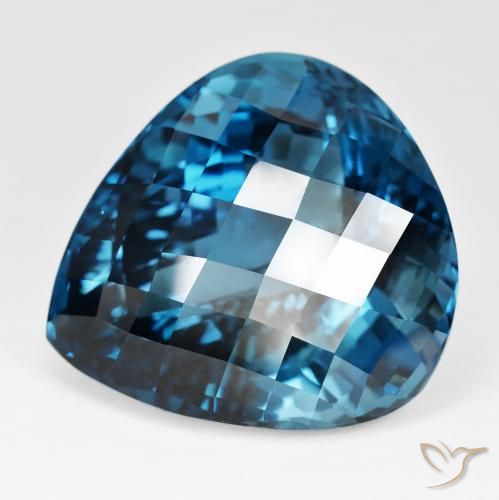 151.24ct طبيعي أزرق لندنى توباز, شكل الكمثرى, IF