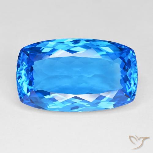 49.70ct طبيعي أزرق سويسرى غامق توباز, وسادة, IF