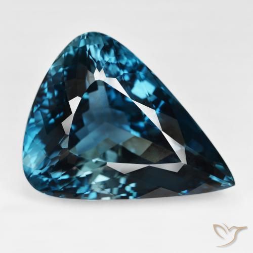 158.20ct طبيعي أزرق لندنى توباز, شكل الكمثرى, IF