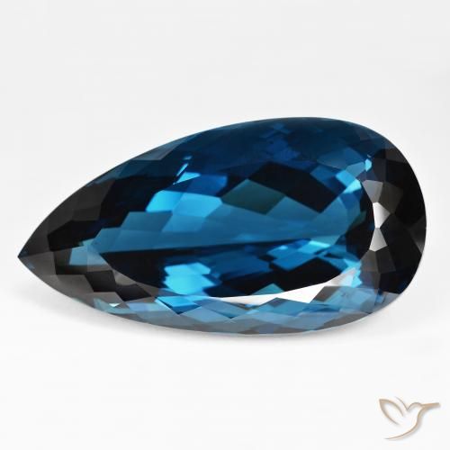 205.95ct طبيعي أزرق لندنى توباز, شكل الكمثرى, IF