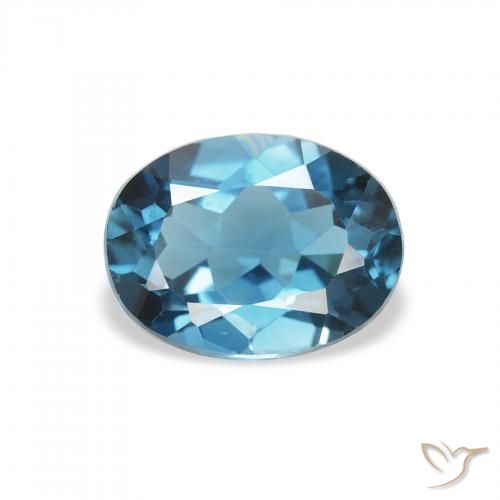 1.62ct طبيعي أزرق لندنى توباز, بيضوي, VVS-VS