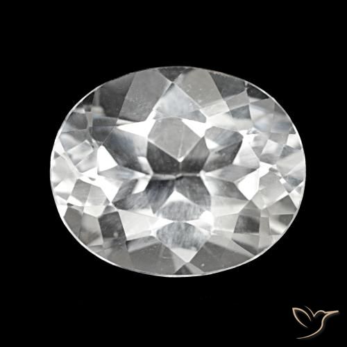 5.69ct أبيض توباز أحجار كريمة, بيضوي, قليلا جدا