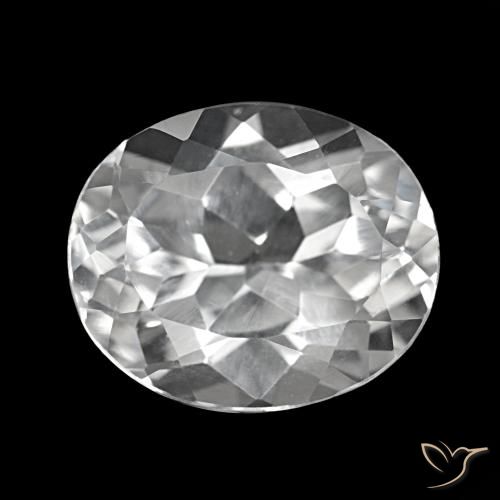 6.13ct أبيض شفاف توباز, بيضوي, VVS