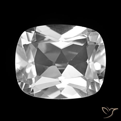 6.04ct أبيض شفاف توباز, وسادة, VVS-VS