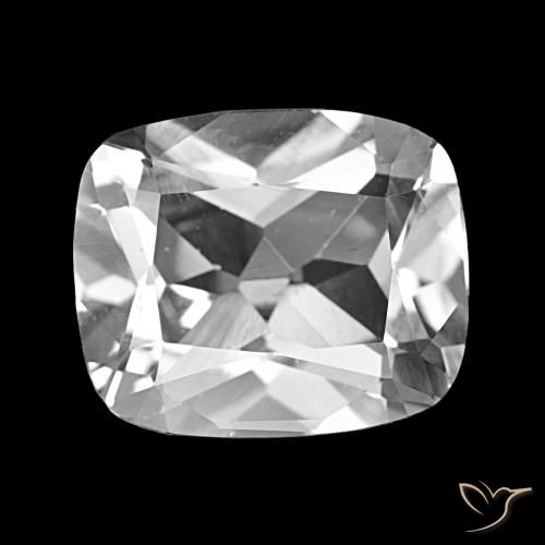 6.19ct أبيض شفاف توباز, وسادة, قليلا جدا