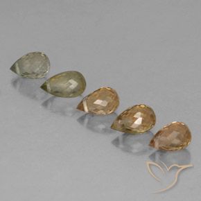 أحجار تورمالين متعدد الألوان طبيعية، بريوليت، قليلا جدا، وزنها 2.67 قيراط