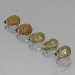 أحجار تورمالين متعدد الألوان طبيعية، بريوليت، قليلا جدا، وزنها 2.79 قيراط