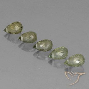 أحجار تورمالين أخضر الغابة فاتح طبيعية، بريوليت، قليلا جدا، وزنها 2.18 قيراط