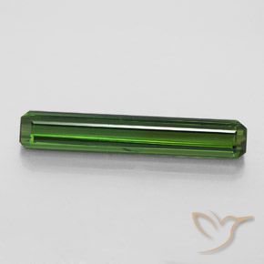 2.84ct طبيعي أخضر ترابى تورمالين, قص الزمرد, قليلا جدا