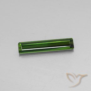 2.66ct طبيعي أخضر غامق تورمالين, قص الزمرد, قليلا جدا