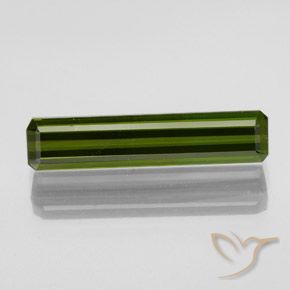 2.08ct طبيعي أخضر غامق تورمالين, قص الزمرد, VVS