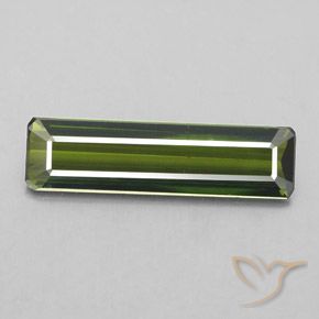 2.20ct طبيعي أخضر الغابات تورمالين, قص الزمرد, قليلا جدا