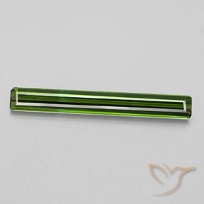 2.08ct طبيعي أخضر غامق تورمالين, قص الزمرد, قليلا جدا