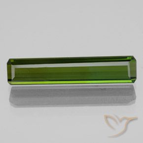 2.40ct طبيعي أخضر غامق تورمالين, قص الزمرد, VVS