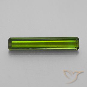 1.62ct طبيعي أخضر متوسط تورمالين, قص الزمرد, VS-SI