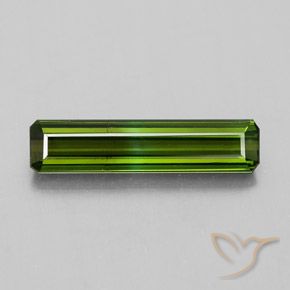 1.20ct طبيعي أخضر غامق تورمالين, قص الزمرد, VS-SI