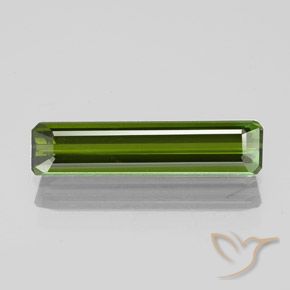 1.30ct طبيعي الأخضر الغامق تورمالين, قص الزمرد, VS-SI
