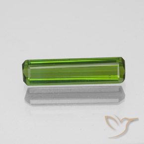 1.10ct طبيعي أخضر غامق تورمالين, قص الزمرد, قليلا جدا