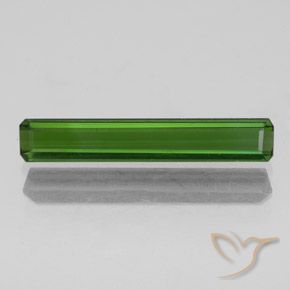 1.37ct طبيعي الأخضر الغامق تورمالين, قص الزمرد, VVS-VS