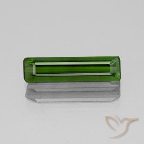 1.47ct طبيعي الأخضر الغامق تورمالين, قص الزمرد, قليلا جدا