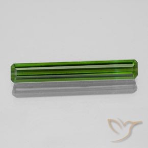 1.40ct طبيعي أخضر غامق تورمالين, قص الزمرد, قليلا جدا