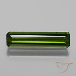 1.29ct طبيعي أخضر غامق تورمالين, قص الزمرد, VS-SI